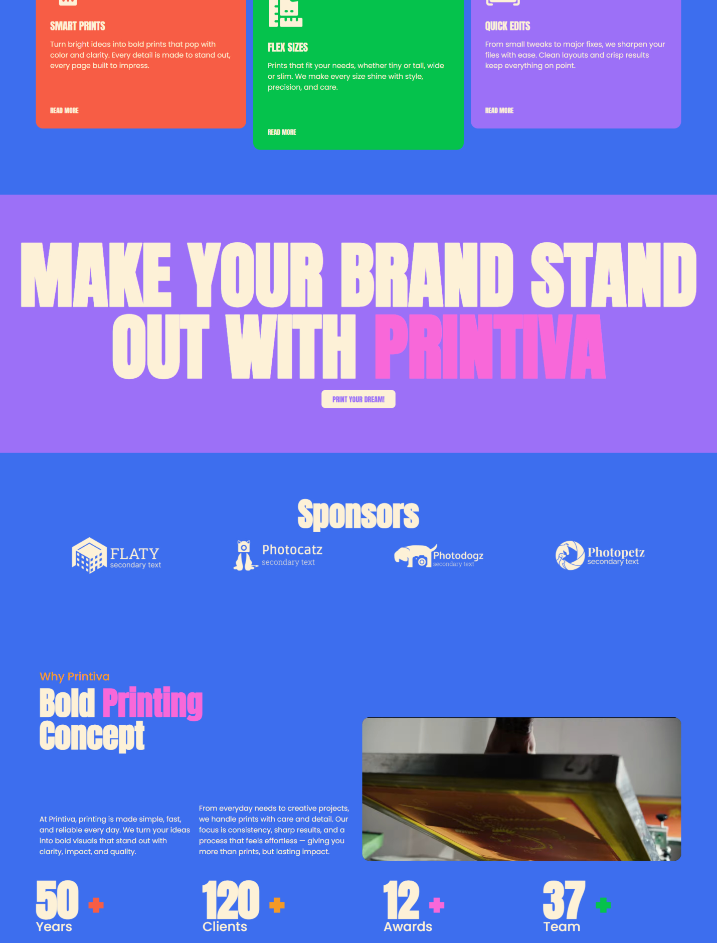 Print Capabilities, Bold Concept & Verified Client Metrics